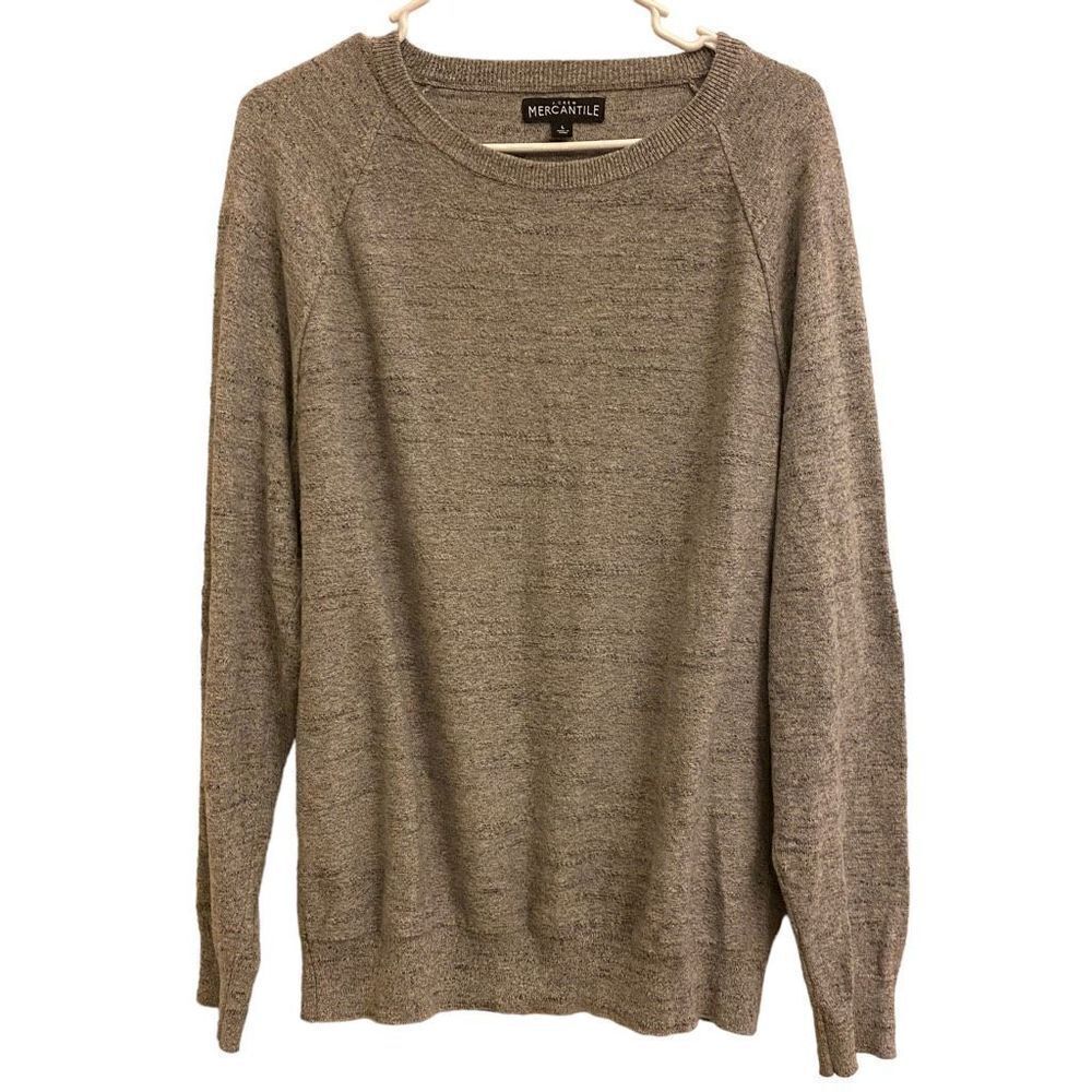 J. Crew Mercantile‎ Gray Cotton Lightweight Sweater Sz L